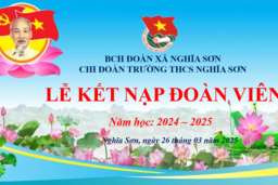 TRƯỜNG THCS XÃ NGHĨA SƠN - LỄ KẾT NẠP ĐOÀN VIÊN MỚI NĂM HỌC 2024-2025