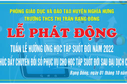 Trường THCS TT Rạng Đông thúc đẩy chuyển đổi số phục vụ cho học tập suốt đời sau đại dịch COVID-19