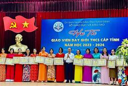 Cô giáo Phạm Thị Thu đạt giải Ba giáo viên dạy giỏi - Hội thi giáo viên giỏi cấp tỉnh năm học 2023 - 2024