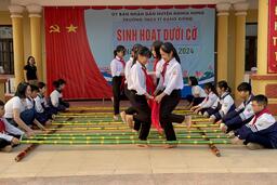 Khởi động tuần mới của thầy trò trường THCS TT Rạng Đông